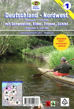 Wassersport-Wanderkarte WW1 Deutschland Nordwest