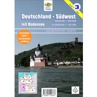 Wassersport-Wanderkarte / Deutschland Südwest