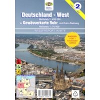 Wassersport-Wanderkarte / Deutschland-West mit Gewässerkarte Ruhr
