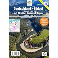 Wassersport-Wanderkarte / Deutschland Südost mit Altmühl, Naab und Regen für Kanu- und Rudersport